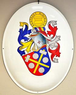 Beispiel für ein bürgerliches (persönliches) Wappen, emailliertes Oval