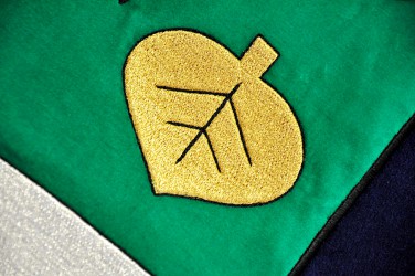 Detail einer Stickerei