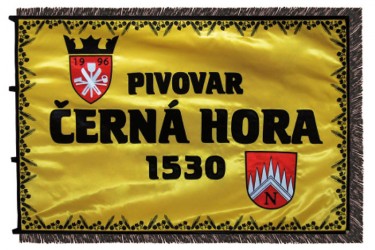 Bestickte Firmenfahne - Brauerei Černá Hora