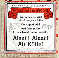 Rückseite der Fahne für Freizeitverein.