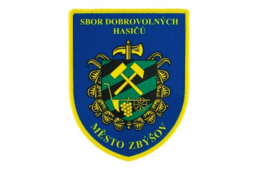 Ärmelaufnäher für den Freiwilligen Feuerwehrverein (SDH) der Stadt Zbýšov