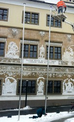 Flaggenmasten aus rostfreiem Stahl