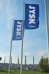 Werbeflaggen für den Außenbereich für JYSK