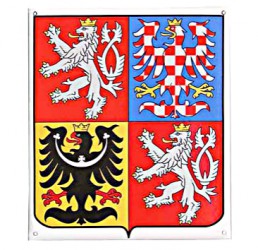 Emailliertes Wappen der Tschechischen Republik