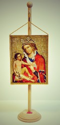 Ikone der Madonna von Veveří in Form einer Tischflagge
