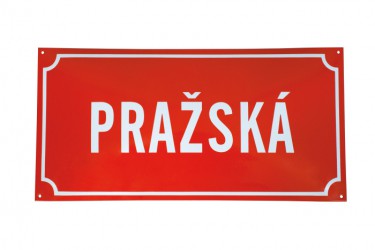 Emaillierte Straßenschilder