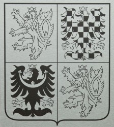 Großes Staatswappen aus Aluminiumverbundplatte (Dibond)