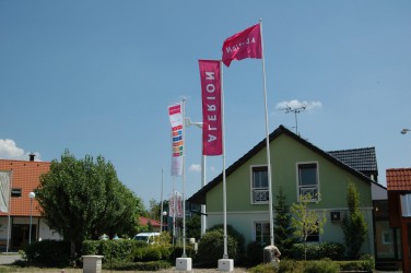 Flaggenmasten für bedruckte Flaggen für den Außenbereich