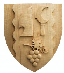 Geschnitztes Wappen für Gemeinden, Städte, Marktflecken