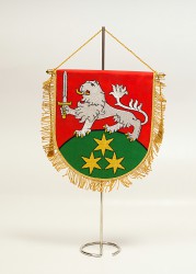 Bestickte Tischflaggen und -ständer