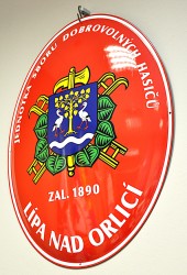 Smaltovaný hasičský ovál, SDH Lípa nad Orlicí