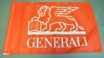 Golfová vlaječka s logem a názvem společnosti Generali