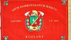 Slavnostní vyšívaný prapor SDH Kozlany