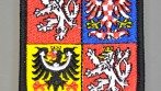 Ukázka vyšívané nášivky, velký znak ČR